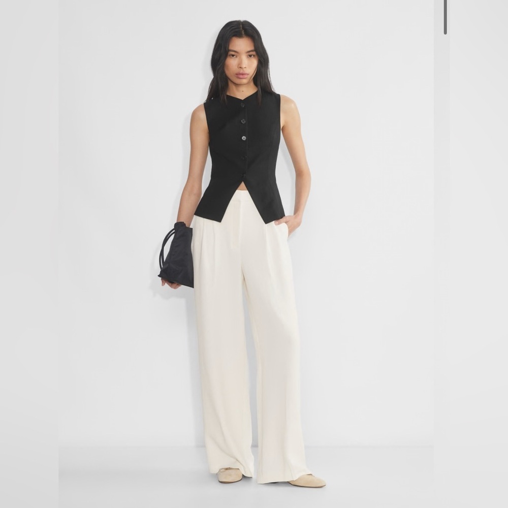 NWT Aritzia Wilfred Regal Wool Vest in Black - Picture 2 of 13